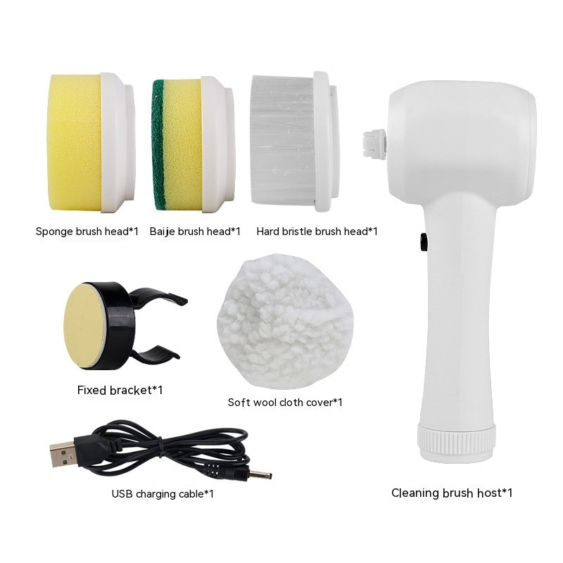 Electric scrubber box contents - 7-piece accessory kit