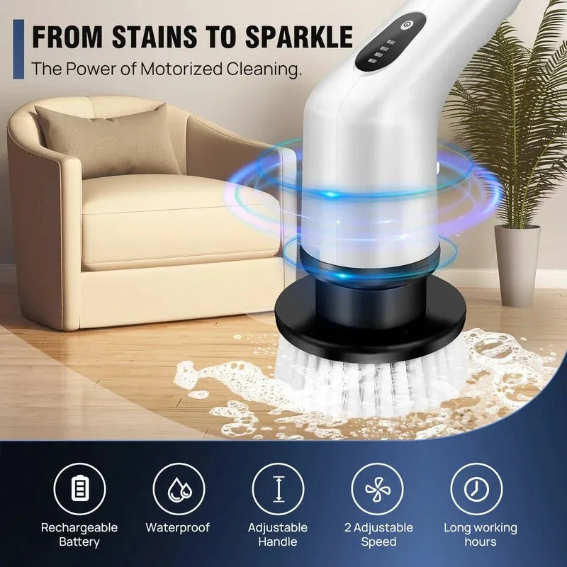 Cordless electric spin scrubber - From stains to sparkle lifestyle scene